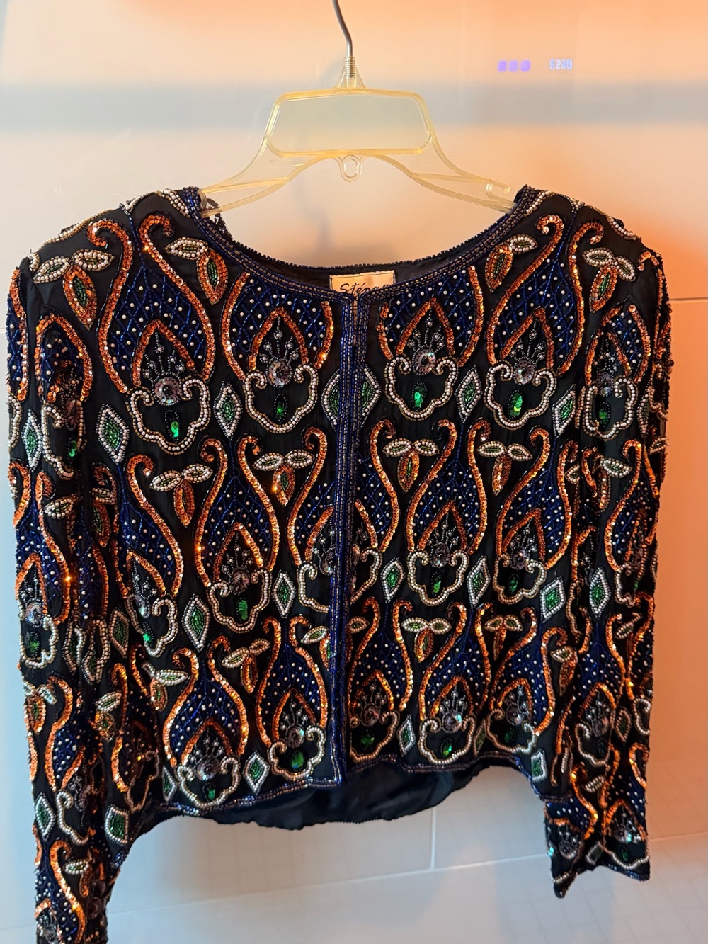 Vintage Stenay  beaded jacket top multicolor size L